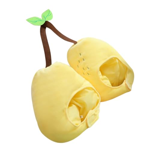 Gogogmee Lustige Doppel-kopfbedeckung Plüsch-fruchtmütze für Leichte Party-cosplay-haube Wiederverwendbar Komfortabel für Halloween Weihnachten Bühnenauftritte Spiele von Gogogmee