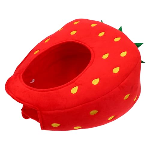 Gogogmee Lustige Erdbeer Kopfbedeckung aus Weichem Material für Erwachsene Party und Cosplay Mütze für Halloween Karneval und Kostümfeste Gogogmee Lustige Erdbeer Kopfbedeckung aus Weichem Material für Erwachsene Party und Cosplay Mütze für Halloween Karneval und Kostümfeste von Gogogmee