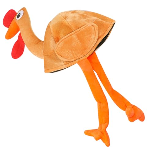 Gogogmee Lustiger Truthahn Hut für Erwachsene und Verstellbar Langlebig Cartoon Truthahnmütze als Partyzubehör für Halloween Thanksgiving Weihnachten Karneval und Fotorequisiten von Gogogmee