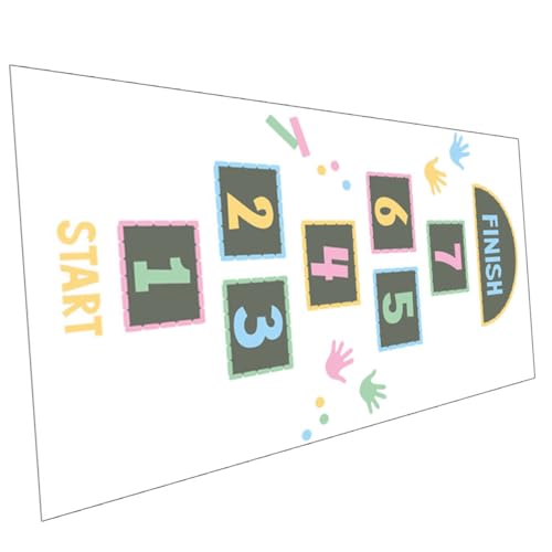 Gogogmee Lustiger Zahlen spielbodenaufkleber Pädagogischer Langlebiger Vinyl hüpfspiel wandsticker für Kinderzimmer Spielzimmer und Kindergarten rutschfest Selbstklebend Dekorativ von Gogogmee