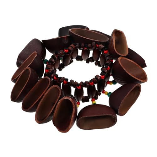 Gogogmee Lustiges Afrikanisches Nussschalen Armband Handglocke für Kreative Musikbegleitung Vielseitig Einsetzbar und Schlaginstrument Klarer von Gogogmee