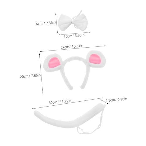 Gogogmee Mäusekostüm Set Erwachsene Plüsch Mausohren Stirnband Verstellbar Fliege Karneval Halloween Party Zubehör für Erwachsene Gogogmee Mäusekostüm Set Erwachsene Plüsch Mausohren Stirnband Verstellbar Fliege Karneval Halloween Party Zubehör für Erwachsene von Gogogmee