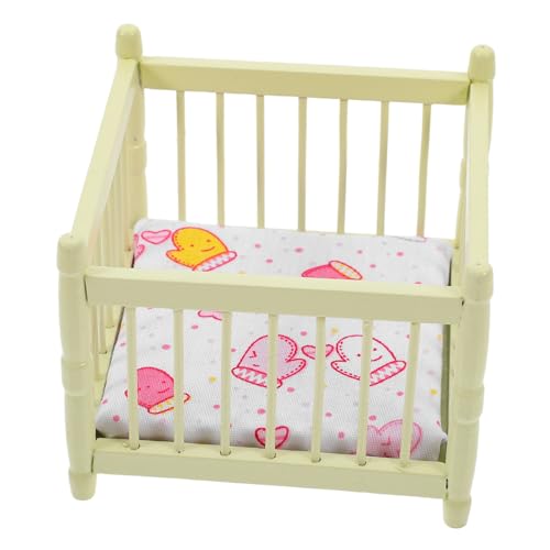 Gogogmee Maßstab Babypuppen Kinderbett Elegantes Puppenhaus Zubehör für Fantasievolles und Kreative Rollenspiele Gogogmee Maßstab Babypuppen Kinderbett Elegantes Puppenhaus Zubehör für Fantasievolles und Kreative Rollenspiele von Gogogmee