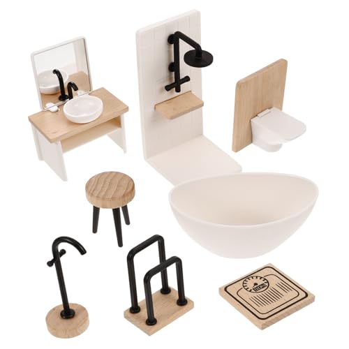 Gogogmee Maßstab Teiliges Puppenhaus Badezimmer Zubehör Stabile und Kunststoffmöbel Realistische Badezimmereinrichtung für Puppenhaus Spiel und Dekoration Gogogmee Maßstab Teiliges Puppenhaus Badezimmer Zubehör Stabile und Kunststoffmöbel Realistische Badezimmereinrichtung für Puppenhaus Spiel und Dekoration von Gogogmee