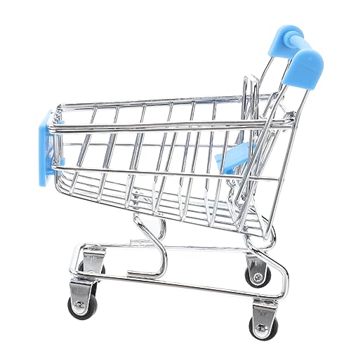 Gogogmee Mini Einkaufswagen aus Metall für Haustiere Himmelblau Schreibtischorganisator Robust und Langlebig für Kreative Dekorationen und von Gogogmee