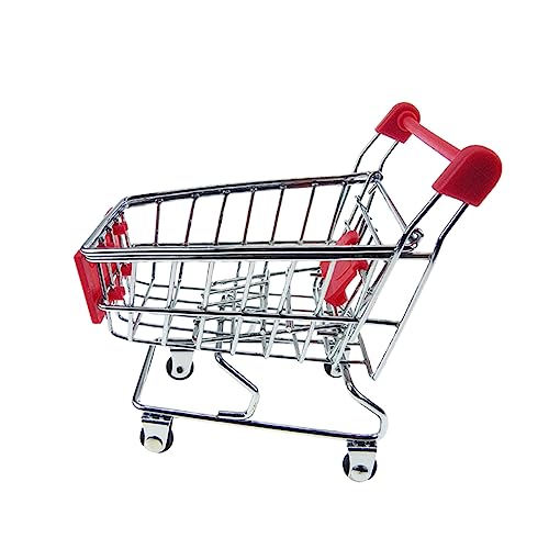 Gogogmee Mini Einkaufswagen für Metall mit Galvanisierung Zufällige Farbe Trolley für Kreative Rollenspiele im Supermarkt von Gogogmee