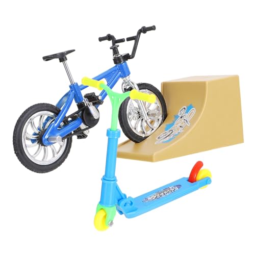 Gogogmee Mini Finger Skateboard mit Rampe und Finger Scooter Stressabbauendes Fingertip sportspielzeug Glatte Oberfläche Handkoordination Fördernd für Zuhause und Freizeitspaß von Gogogmee