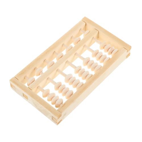 Gogogmee Mini Holzrechenrahmen für Pädagogisches Lernspielzeug Traditioneller Chinesischer Naturbelassenes Holz Geeignet als Geburtstagsfoto Requisit und Montessori Arithmetikhilfe von Gogogmee