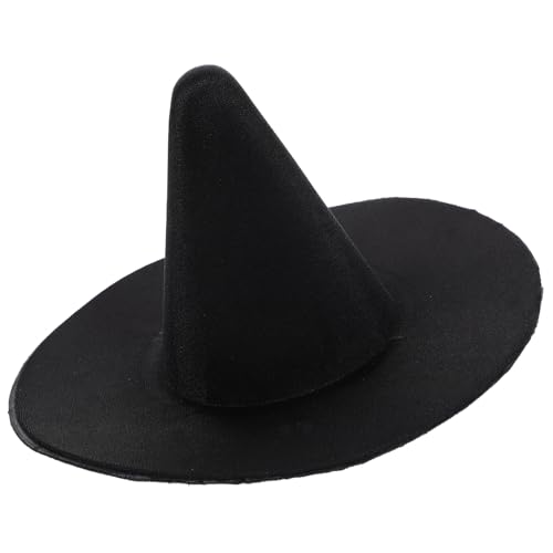 Gogogmee Mini Miniatur Hexenhut aus Schwarz Leichter Puppenhut für Halloween DIY Bastelzubehör für Puppen und Haustiere Partydeko für Karneval und Kostüme von Gogogmee