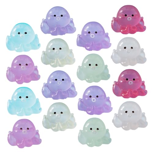 Gogogmee 16stücke Teiliges Miniatur Oktopus Figuren Leuchtende Harz Deko Für Garten Puppenhaus Und Partydekoration Kreative Accessoires Für Mikrolandschaften von Gogogmee