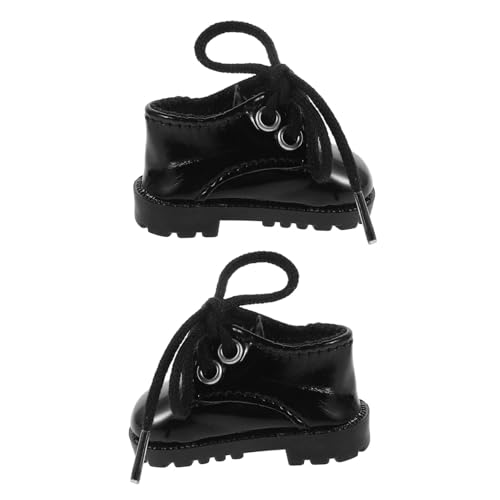 Gogogmee Mini Puppenschuhe aus Kunstleder Glänzend für Baumwollpuppen Modische Miniatur Puppenzubehör Einfach Anzuziehen Stilvolle Mini Schuhe für Puppenhaus Dekoration von Gogogmee