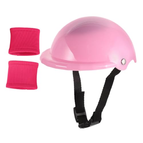 Gogogmee Mini Schutzhelm und Kniepolster für Mädchenpuppen Robustes Puppenzubehör für Realistische Rollenspiele Umfassender Schutz bei Sportlichen Aktivitäten Detailgetreu und Langlebig von Gogogmee