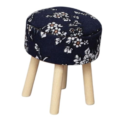 Gogogmee Miniatur Barhocker Runde Holzschemel Puppenhaus Möbel Blau Stoffbezug Sammler Wohnzimmer Küche Gogogmee Miniatur Barhocker Runde Holzschemel Puppenhaus Möbel Blau Stoffbezug Sammler Wohnzimmer Küche von Gogogmee