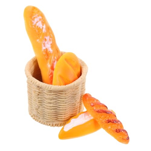 Gogogmee Miniatur Brotmodell aus Resin Realistisches Puppenhaus Zubehör Langlebig und Sicher Dekorative Künstliche Brotdarstellung als Raum und Tischdekoration von Gogogmee