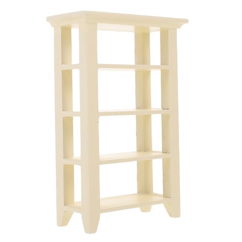 Gogogmee Miniatur Bücherregal Lagig aus Holz Stabiles Standregal in Elfenbeinweiß Platzsparendes Design für Puppenhaus Vielseitiges Aufbewahrungs und Displaymöbel für Miniaturobjekte Gogogmee Miniatur Bücherregal Lagig aus Holz Stabiles Standregal in Elfenbeinweiß Platzsparendes Design für Puppenhaus Vielseitiges Aufbewahrungs und Displaymöbel für Miniaturobjekte von Gogogmee
