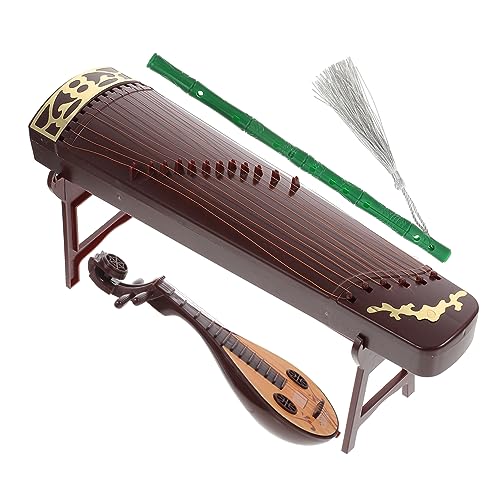Gogogmee Miniatur Chinesische Musikinstrumente Pipa Guzheng Miniaturdekoration Detailgetreu für Puppenhaus und Mikro Landschaft Gestaltung von Gogogmee