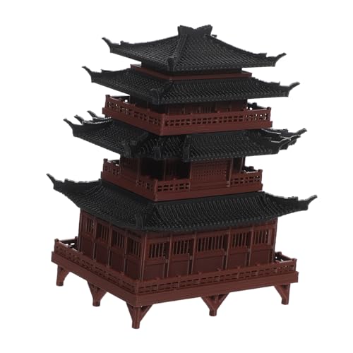 Gogogmee Miniatur Chinesisches Pavillon Modell Feingliedrige Traditionelle Architektur Dekoration für Bonsai Aquarium Mikro-Landschaft Zen Garten Kreative Gestaltung von Gogogmee