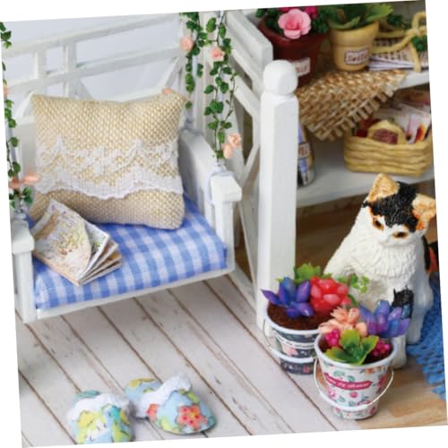 Gogogmee Miniatur DIY Haus Bausatz aus Holz Kreatives Handgemachtes Puppenhaus Sicher und Langlebig für Familienzeit Dekoratives Mini Apartment Modell Gogogmee Miniatur DIY Haus Bausatz aus Holz Kreatives Handgemachtes Puppenhaus Sicher und Langlebig für Familienzeit Dekoratives Mini Apartment Modell von Gogogmee