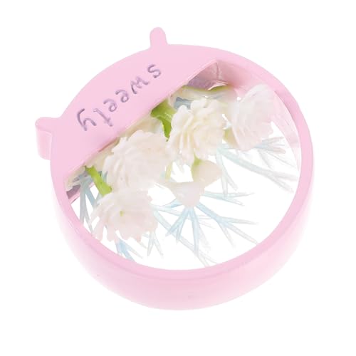 Gogogmee Miniatur Eisendeko Blumentopf mit Kunstblume Puppenhaus Zubehör Mini Bonsai Ornament Realistische Mini Gartenlandschaft Geschenk für Familie und Freunde von Gogogmee