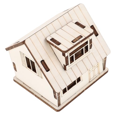 Gogogmee Miniatur Holzhaus Modell Bausatz Realistische Kleine Holzvilla für Sandtisch Puppenhaus und Architektur Szene Robust Verarbeitet Splintfrei Kreatives DIY für Erwachsene von Gogogmee