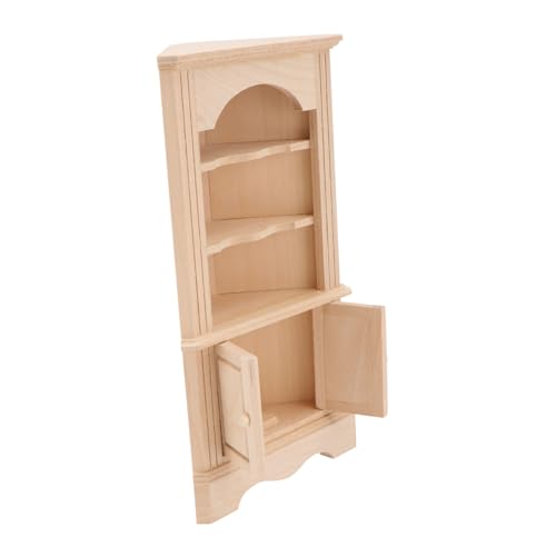 Gogogmee Miniatur Holzschrank mit Beweglicher Tür Langlebiges Miniaturmöbel für Puppenhaus Handgefertigtes Dreieckiges Holzmodell Robust und Realistisch als Dekoration für Kleine Häuser Gogogmee Miniatur Holzschrank mit Beweglicher Tür Langlebiges Miniaturmöbel für Puppenhaus Handgefertigtes Dreieckiges Holzmodell Robust und Realistisch als Dekoration für Kleine Häuser von Gogogmee