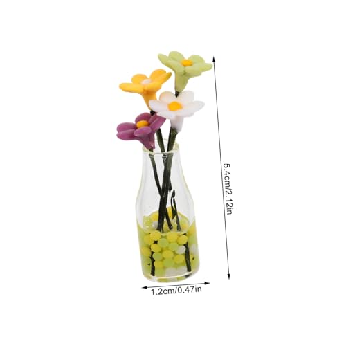 Gogogmee Miniatur Kleine Vase Miniaturpflanze Puppenhaus Zubehör Bonsai Dekoration Mini Gartenlandschaft Modell Sicher und Kompakt für Deko von Gogogmee