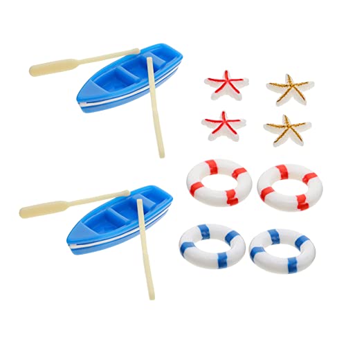 Gogogmee Miniatur Meeresblick Deko Teilig Lifebuoy Form Bastel Ornamente Strand Deko Hawaii Party Ausstattung für Puppenhäuser und Kreative Bastelarbeiten von Gogogmee