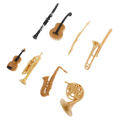 Gogogmee Miniatur Musikinstrument Set mit Saxophon Trompete Violine und Gitarre Verschleißfestes Puppenhaus Zubehör Dekoratives Sammlerstück für Musikliebhaber und Wohnaccessoires Gogogmee Miniatur Musikinstrument Set mit Saxophon Trompete Violine und Gitarre Verschleißfestes Puppenhaus Zubehör Dekoratives Sammlerstück für Musikliebhaber und Wohnaccessoires von Gogogmee