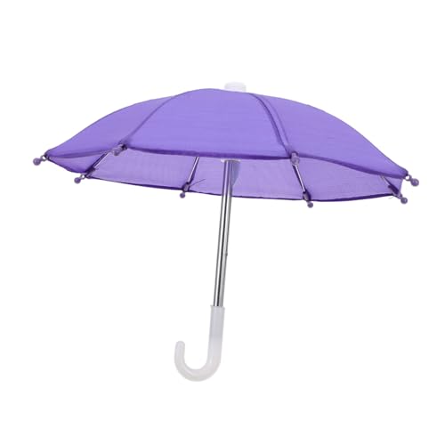 Gogogmee Miniatur Puppenschirm Violett Dekorativer Mini Regenschirm für Puppenhaus Detailreiches Modellzubehör Vielseitig Einsetzbar als Foto Requisite und Feengarten Dekor von Gogogmee