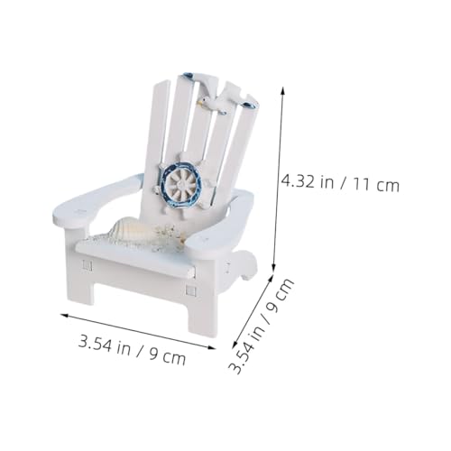 Gogogmee Miniatur Strandstuhl Deko Modell Realistische Kleine Strandliege Mediterrane Weiße Miniatur Deko für Puppenhaus und Tisch Leichte Mikro Landschafts Strandstuhl Requisite für von Gogogmee