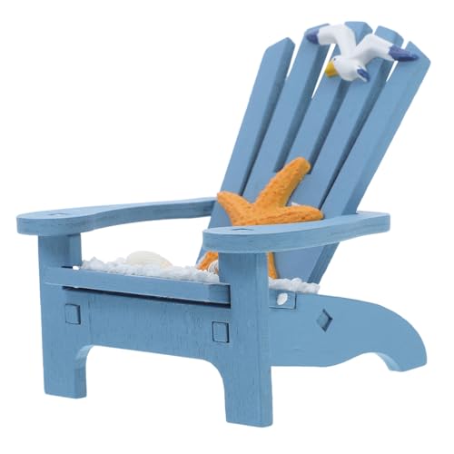 Gogogmee Miniatur Strandstuhl Deko Ornament in Blau mit Seestern Kompakter Puppenhaus Stuhl für Mikrolandschaft Vielseitige Kleine Nautische Möbel Dekoration für Schreibtisch und Regale Gogogmee Miniatur Strandstuhl Deko Ornament in Blau mit Seestern Kompakter Puppenhaus Stuhl für Mikrolandschaft Vielseitige Kleine Nautische Möbel Dekoration für Schreibtisch und Regale von Gogogmee