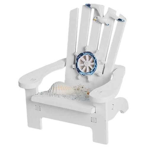 Gogogmee Miniatur Strandstuhl Deko Weiß Mediterran Micro Landschaft Stabile Materialien Langlebig Kompakt Für Puppenhaus Küchendeko Tischdeko Strandthema von Gogogmee