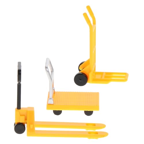 Gogogmee Miniatur Verkehrsmodell Gelber Handwagen Gabelstapler Plattformwagen Lernspielzeug für Straßen Parkplätze BAU und Verkehrs Simulation Gogogmee Miniatur Verkehrsmodell Gelber Handwagen Gabelstapler Plattformwagen Lernspielzeug für Straßen Parkplätze BAU und Verkehrs Simulation von Gogogmee
