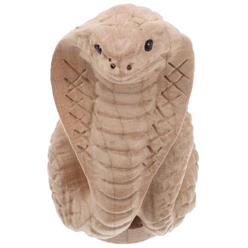 Gogogmee Miniatur-chinesische Schlangenfigur, Jahr Der Schlangenstatue, Handgeschnitzte Holzschlangenskulptur, Feng Shui-Dekoration, Schlange, Kleine Schlangenfigur, Neujahrsdekoration von Gogogmee