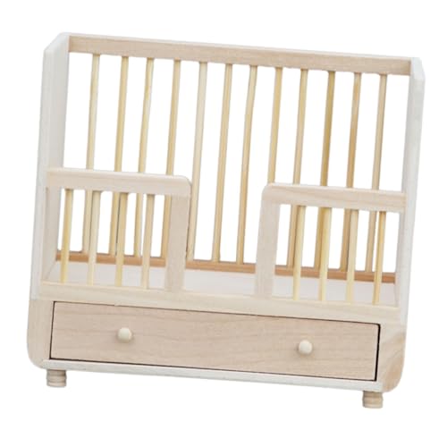 Gogogmee Miniaturmöbel für Puppenhäuser Holz Puppenbett für Mini Haus Dekoration für Mikro Landschaften und Schlafzimmer Zubehör Stabil und Detailreich Verarbeitet von Gogogmee