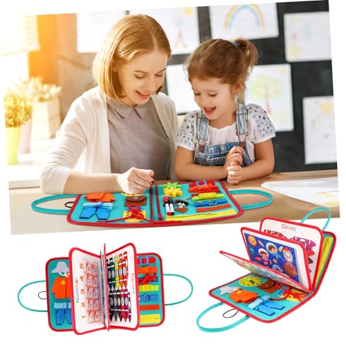 Gogogmee Montessori Busy Board für Kleinkinder Edukatives Lernspielzeug Feinmotorik Farberkennung und Selbstständigkeit Kompakt für Reisen und Vorschule Geschenkidee für Jungen und Mädchen von Gogogmee