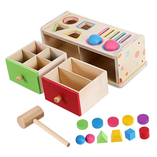 Gogogmee Montessori Holzformensortierer Bunte für Kleinkinder Stabiles Kindersicheres Motorikspielzeug zur Farb und Formerkennung Geeignet für Familie und Vorschule Gogogmee Montessori Holzformensortierer Bunte für Kleinkinder Stabiles Kindersicheres Motorikspielzeug zur Farb und Formerkennung Geeignet für Familie und Vorschule von Gogogmee