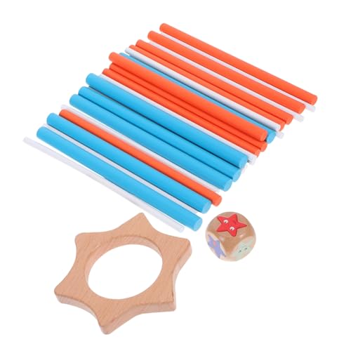 Gogogmee Montessori Holzspielzeug Balance Stick Geduld Motorik Familienspiel für Erwachsene Natürlicher Holzgriff Pädagogisches Geschicklichkeitsspiel für Party Reise von Gogogmee