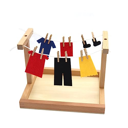 Gogogmee Montessori Holzspielzeug Kleiderständer Lernspielzeug Trocknen Kleidung Pädagogisches Geschenk für Jungen Mädchen Praktische Gogogmee Montessori Holzspielzeug Kleiderständer Lernspielzeug Trocknen Kleidung Pädagogisches Geschenk für Jungen Mädchen Praktische von Gogogmee