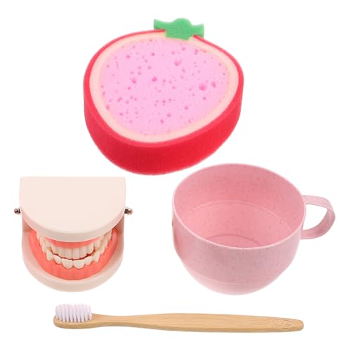 Gogogmee Montessori Zahnarztspielzeug Set Zahnpflege Lernspielzeug für Kleinkinder Zahnbürsten und Zahnmodell Spiel zur Frühkindlichen Kognitiven Entwicklung und Zahnhygiene von Gogogmee