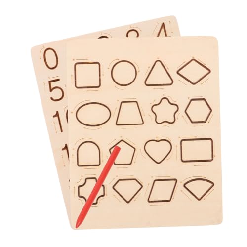 Gogogmee Montessori Zweifaches Tracing Board aus Holz Buchstaben und Zahlen Übungsbrett für Beidseitiges Lernspielzeug zur Schreibpraxis und Frühkindlichen von Gogogmee
