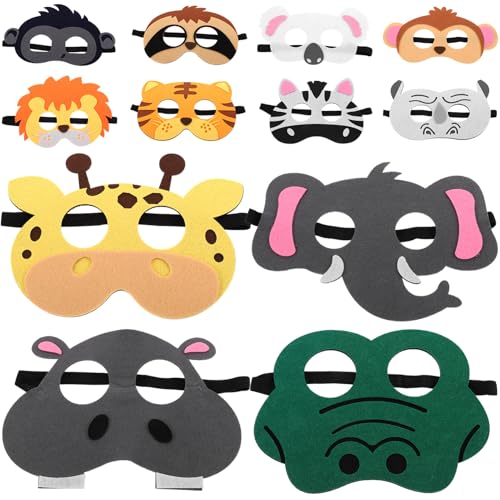 Gogogmee 12 Stücke Jungen Und Mädchen Filz Tiere Für Party Wiederverwendbare Cosplay Zubehör Kleinkinder Maskerade Tier Form Halloween Kostüme Gogogmee 12 Stücke Jungen Und Mädchen Filz Tiere Für Party Wiederverwendbare Cosplay Zubehör Kleinkinder Maskerade Tier Form Halloween Kostüme von Gogogmee