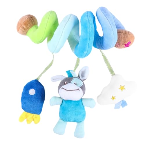 Gogogmee Multifunktionales Babybett Spiralförmiges mit Klingel Buntes Weiches Hänge für Kinderwagen Babyschale und Bett Fördert Entdeckungslust Ab Geburt von Gogogmee