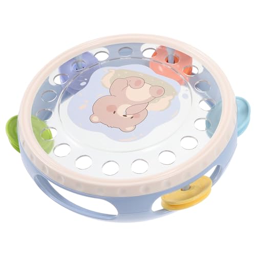 Gogogmee Musikalisches Handspielzeug Tamburin Handtrommel mit Cartoon Design Leicht und Tragbar für Musikspiel und Rhythmische Entwicklung Geeignet für Junge Mädchen und Kleinkinder von Gogogmee