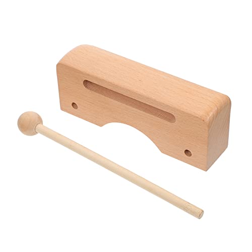 Gogogmee Musikalisches Holzblock Percussion Instrument für Rhythmusspielzeug zur Musikförderung Holzfarbe für Geburtstagsfeiern und Feiertage von Gogogmee