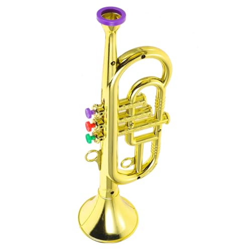 Gogogmee Musikinstrument Trompete Blasinstrument Nachbildung Musikalisches Lernspielzeug für Musikinteresse Bühne Kindergarten von Gogogmee