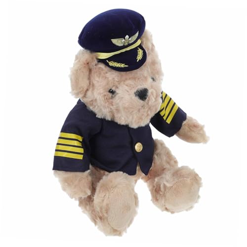 Gogogmee Pilot Plüschpuppe Weiches Stofftier für Kleinkinder Dekoration Kuscheltier Bär Shower Party von Gogogmee