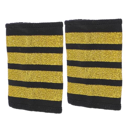 Gogogmee Pilot Schulterklappen Gold Epauletten für Kostüm Rollenspiel Uniform Zubehör von Gogogmee
