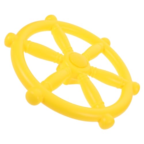 Gogogmee Piraten-Lenkrad aus Robustem Kunststoff Gelb für Spielplatz Sicheres Outdoor-Zubehör Einfach zu Montieren Kreatives Spiel für Garten von Gogogmee