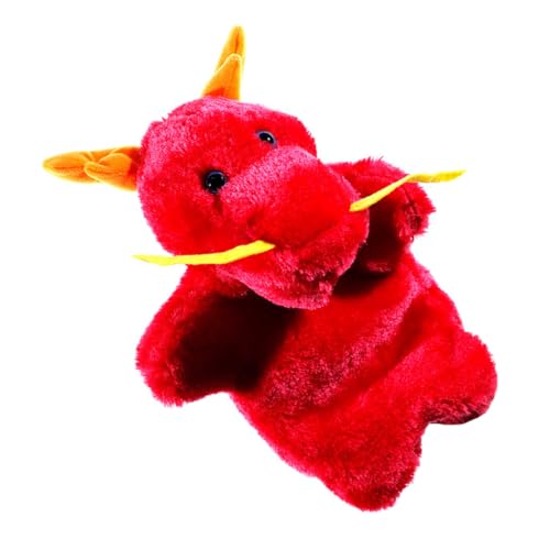 Gogogmee Plüsch Drache Handpuppe Interaktive Tier Handpuppe Cartoon für Geschichtenerzähler für Kindergarten und Zuhause von Gogogmee
